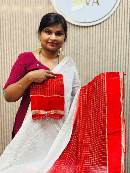 2D Viscouse Georgette Saree