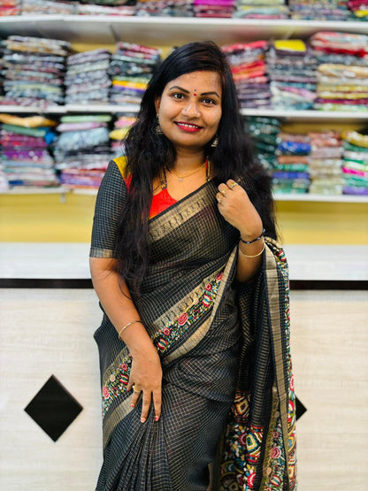 Black Kanchi Silk Saree