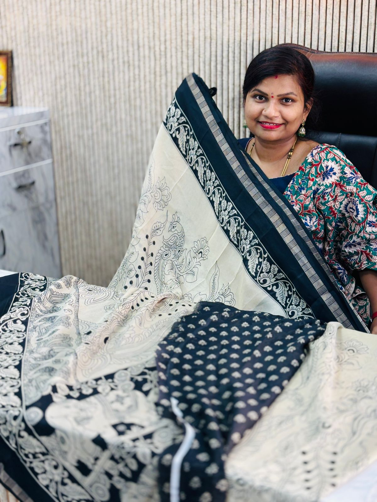 Kalamkari Mashmellow Saree