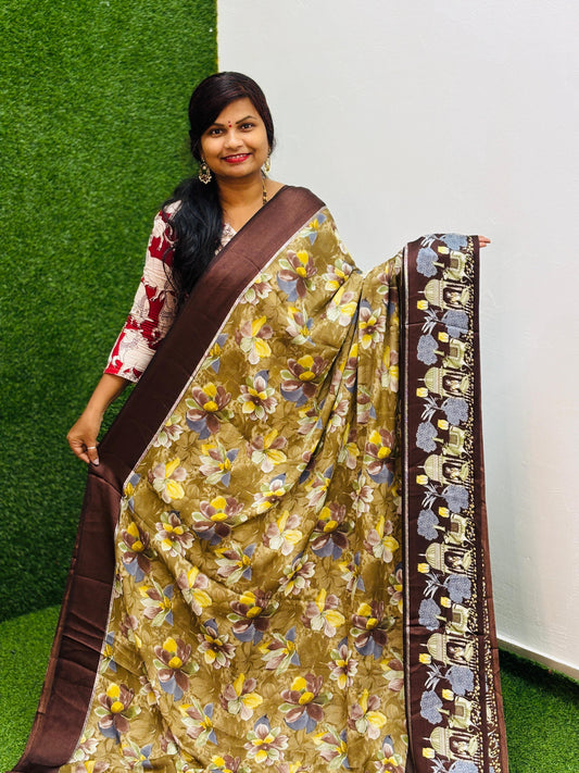 Crepe Chiffon Saree