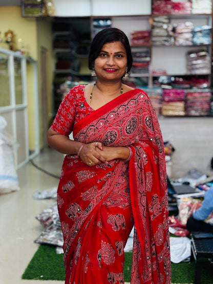 Azrak Elephants Sarees