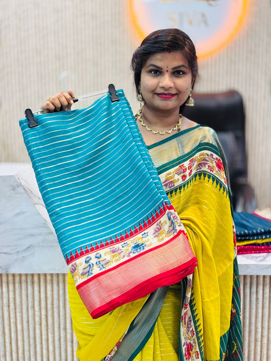 Dola crepe Zari weavings