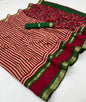 Designer Moonga sarees with scribes 
Gap borders