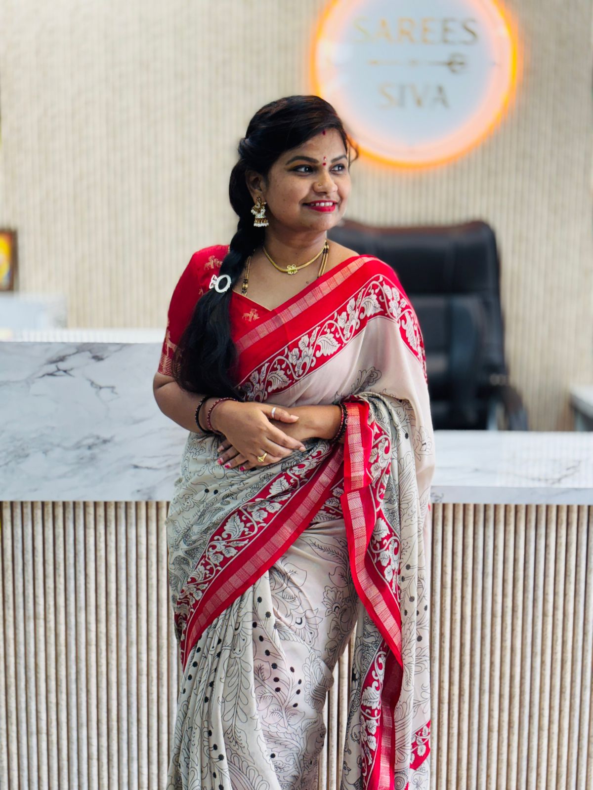 Kalamkari Mashmellow Saree