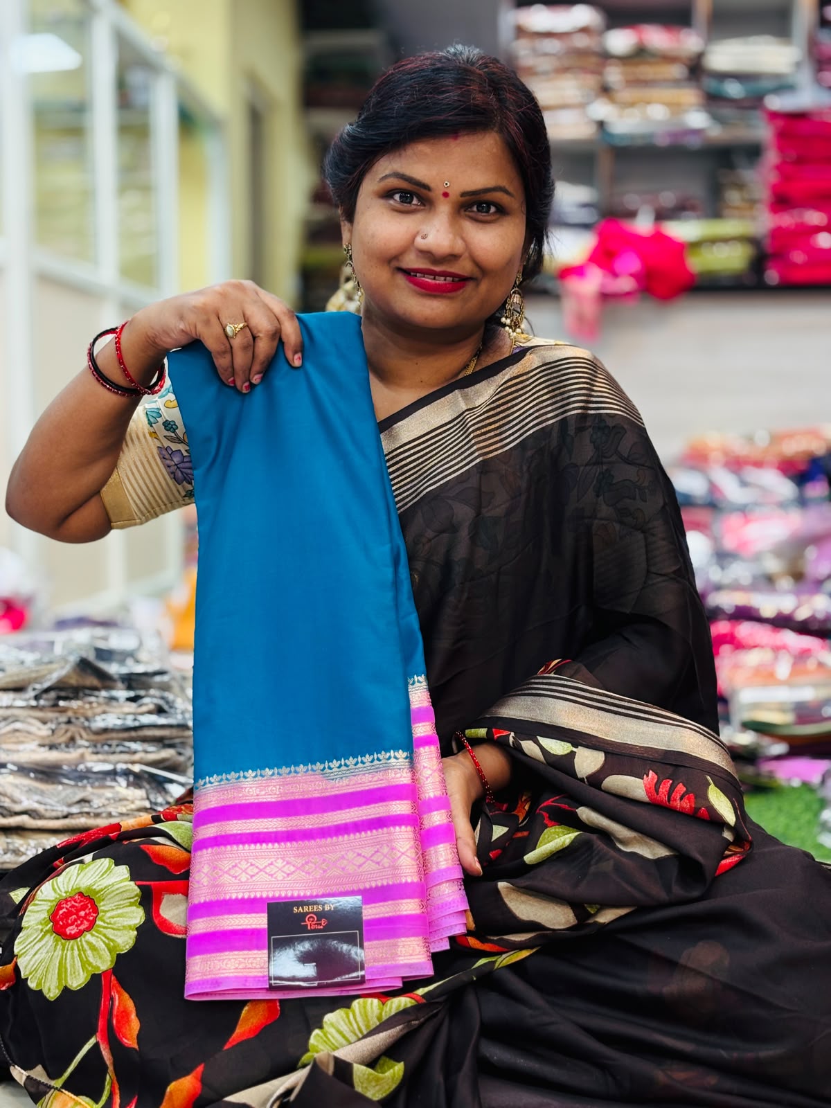 Semi Mysore crepe saree