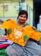 Raw Silk Zardosi Free size Blouse