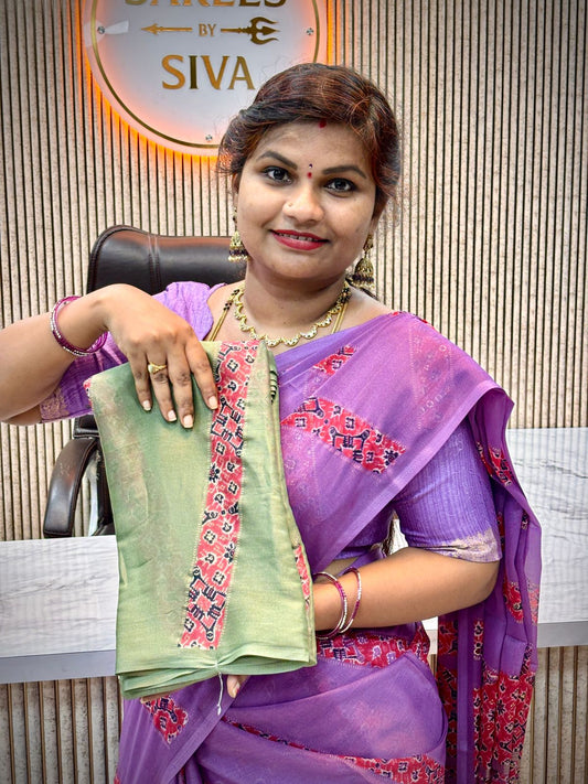 Chiffon Azrak Printed Saree