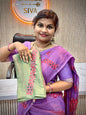 Chiffon Azrak Printed Saree
