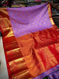Lavender with red Kanchi sarees 5