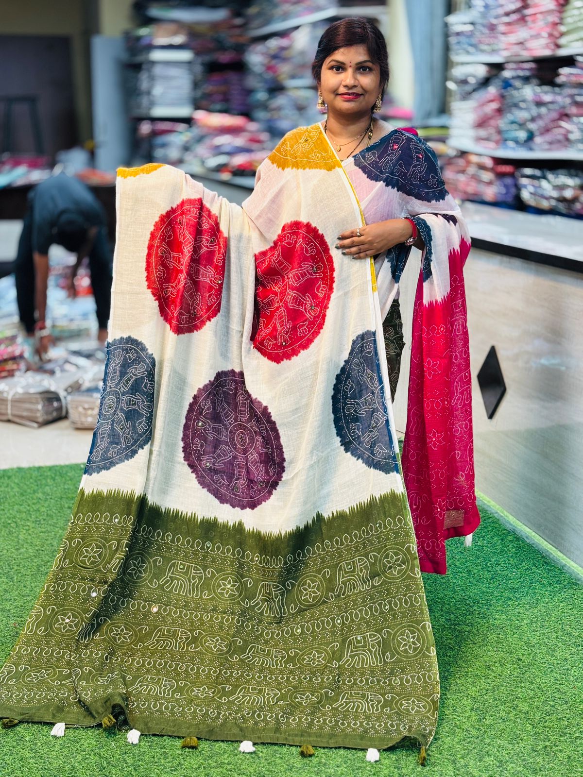 Premium Bandini Lenin Sarees