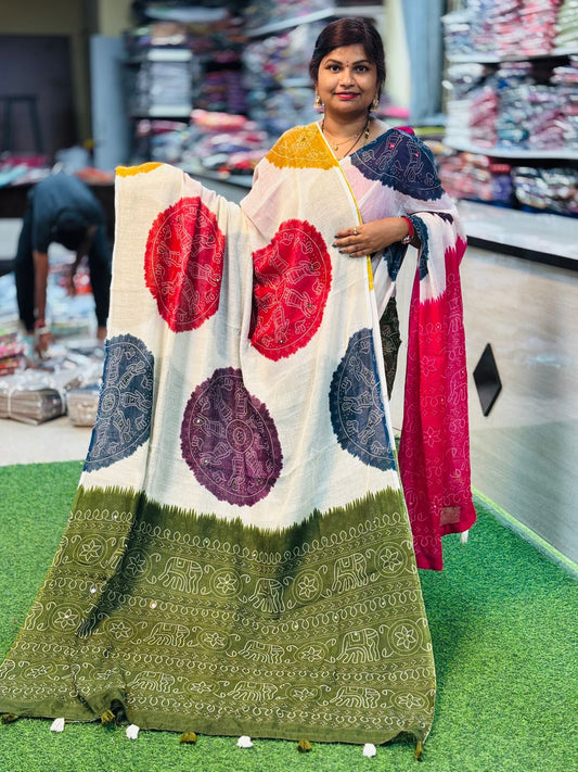 Premium Bandini Lenin Sarees