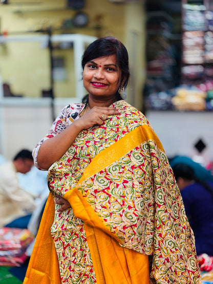 Kanchi Silk Sarees -Yellow