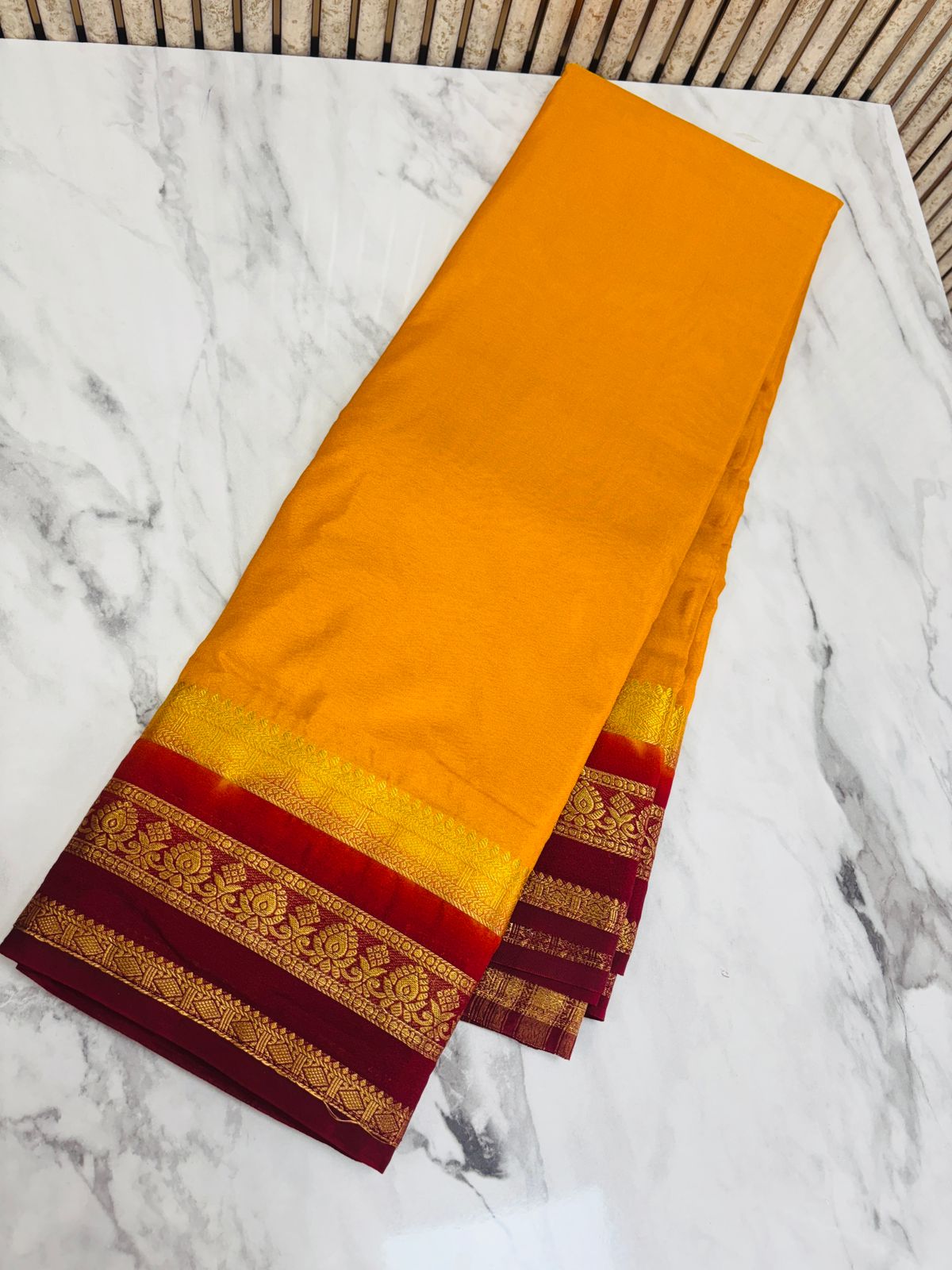 Semi Mysore Crepe Silk Sarees 16