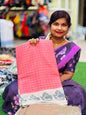 Kalamkari Crepe Checks Saree