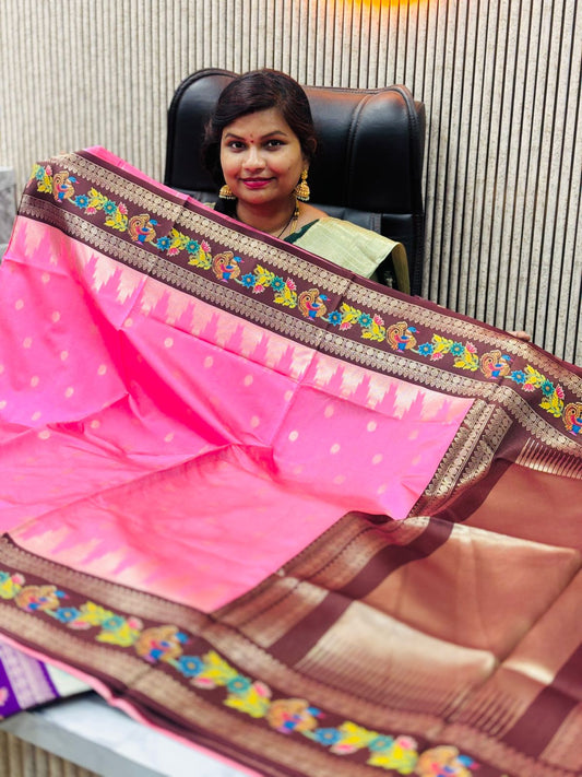 Semi Gadwal with Thanjore Stickering