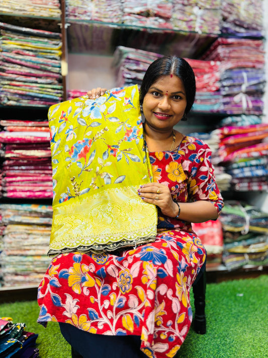 Scaloop border sarees