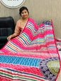 Crepe Bandini Real Mirror Saree