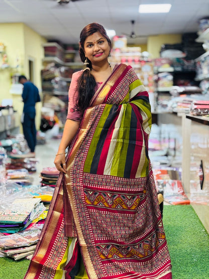 Maheswari Multi colour saree