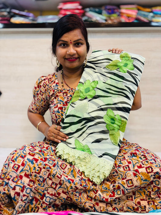 Designer georgette cheetah prints