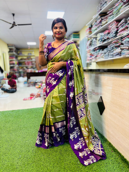 Uppada Green Apple Saree