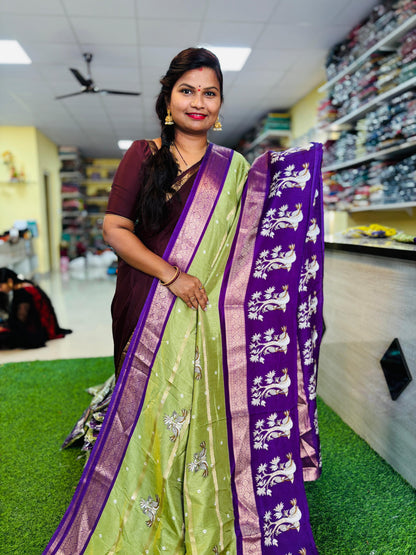 Uppada Green Apple Saree