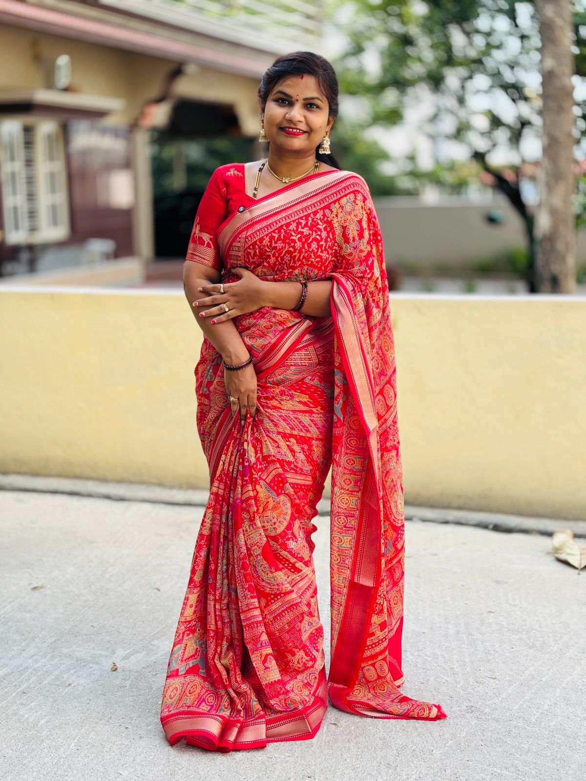 Kashmiri Georgette Saree