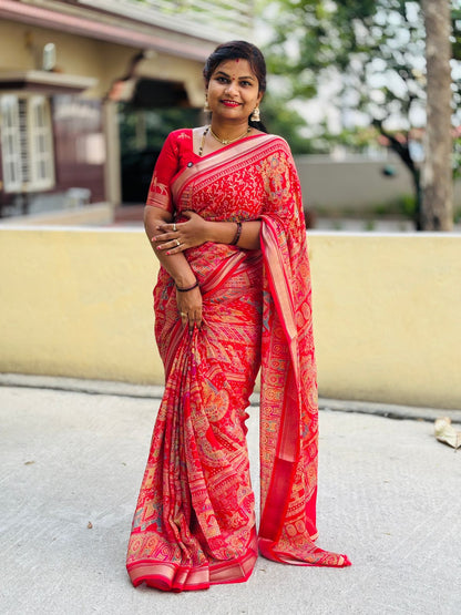 Kashmiri Georgette Saree