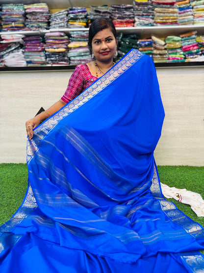 Semi Mysore crepe mango borders