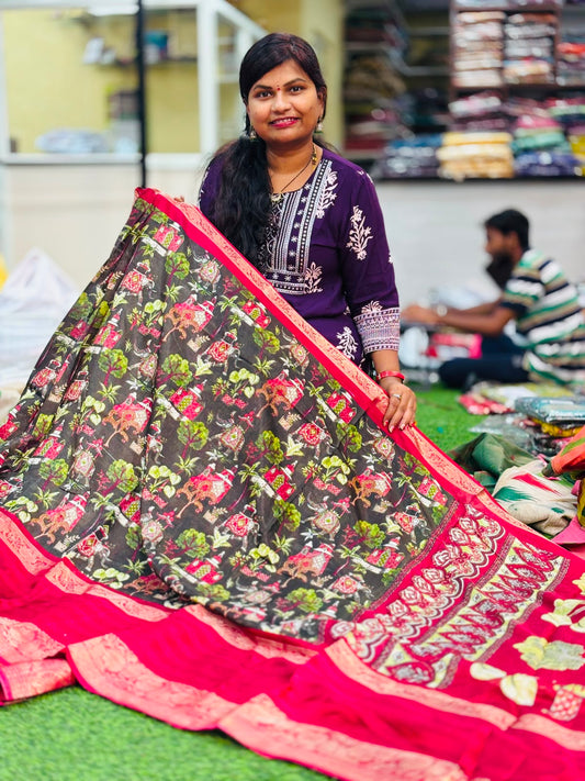 Madhubani Soft Silk Saree