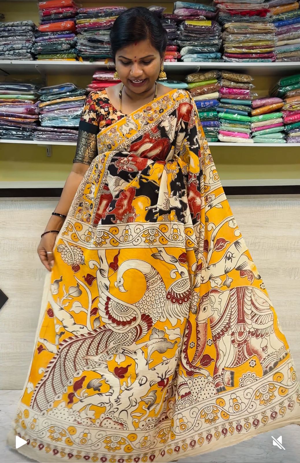 Pichwai Kalamkari Cotton