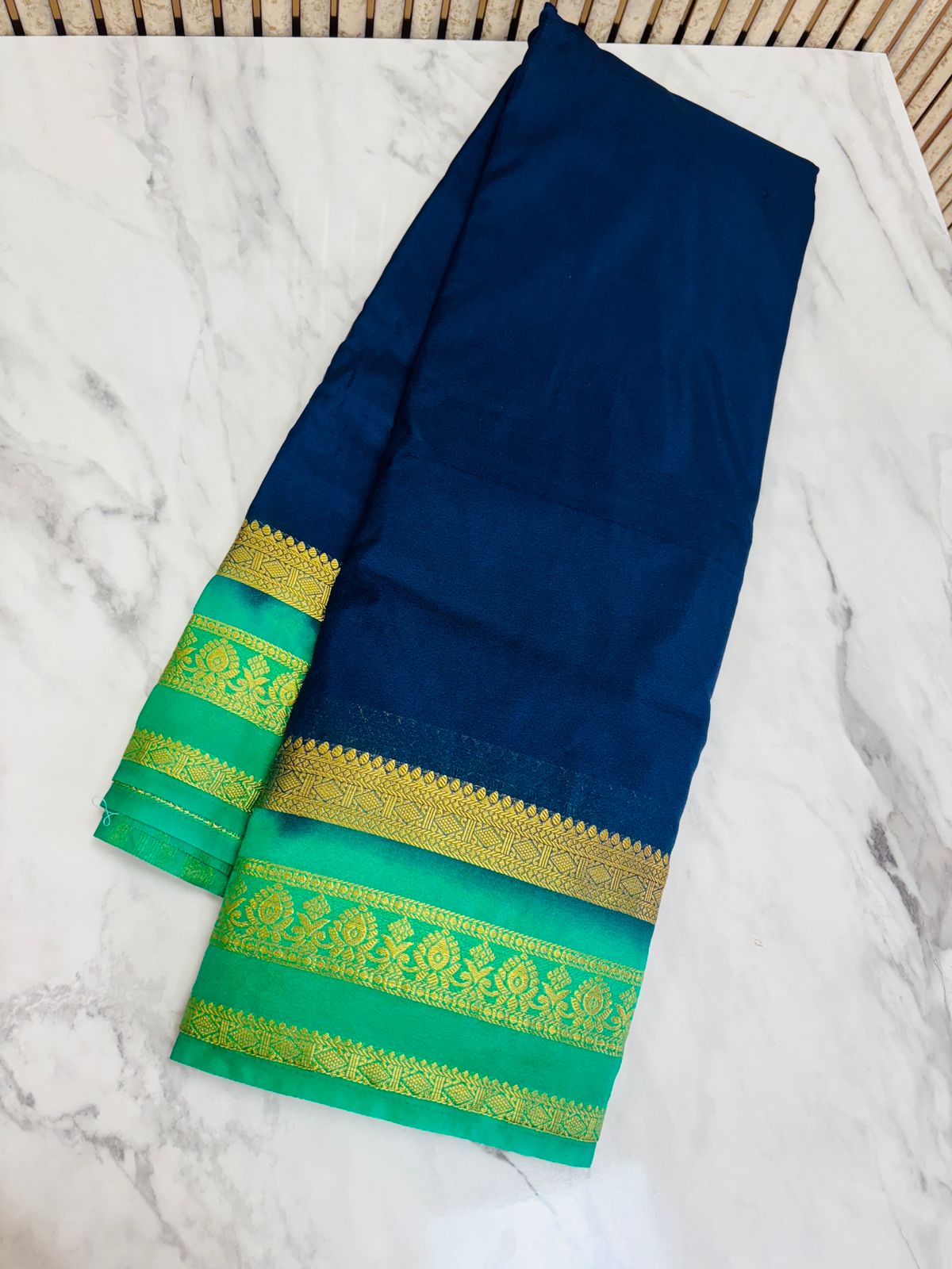 Semi Mysore Crepe Silk Sarees 9