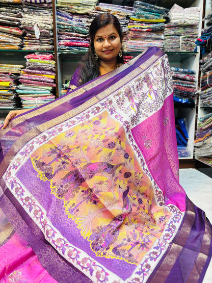 Kanjivaram Silk in Dola crepe