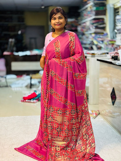 Azrak Rangkot Crepe Sarees