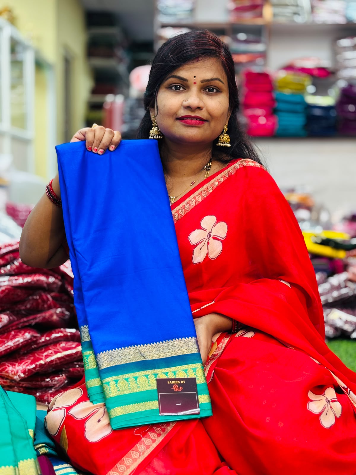 Semi Mysore crepe sarees