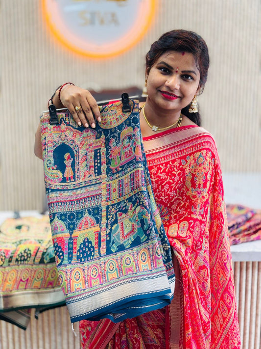 Kashmiri Georgette Saree