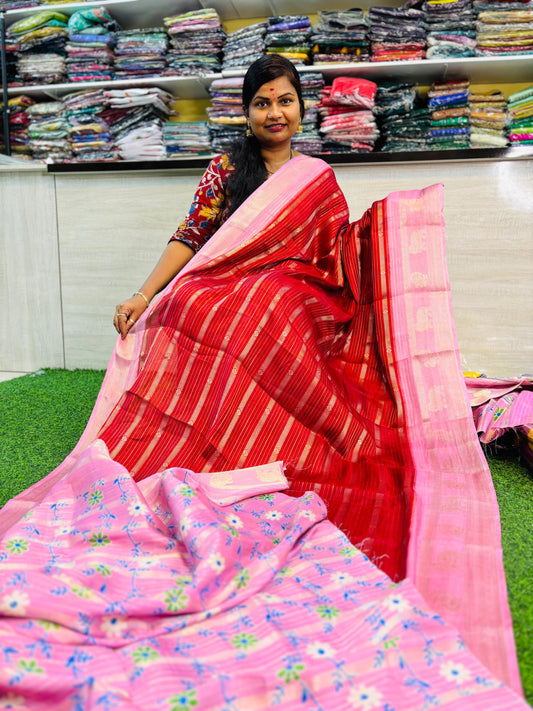 Red Banarasi Silk