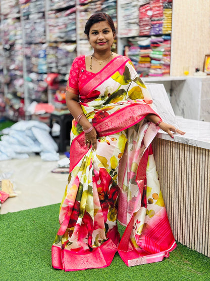 Mangalgiri Inspired Dola Digitals Saree