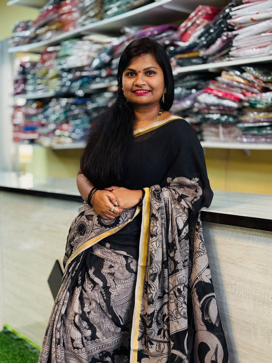 Kota cottons in Madhubani prints