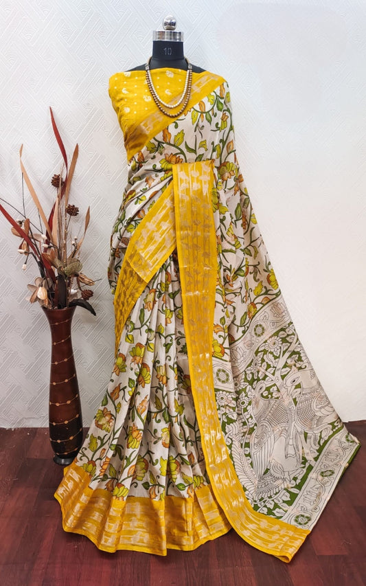 Mangalagiri Kalamkari Pattu
Parrot weavings