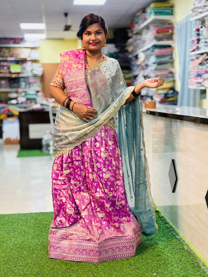 Banarasi Lehangas with Cutwork Duppata