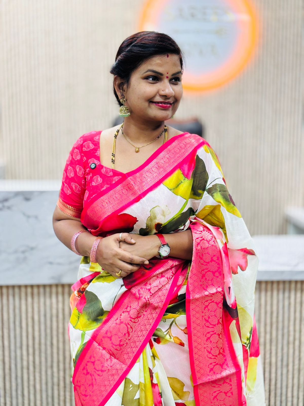 Mangalgiri Inspired Dola Digitals Saree