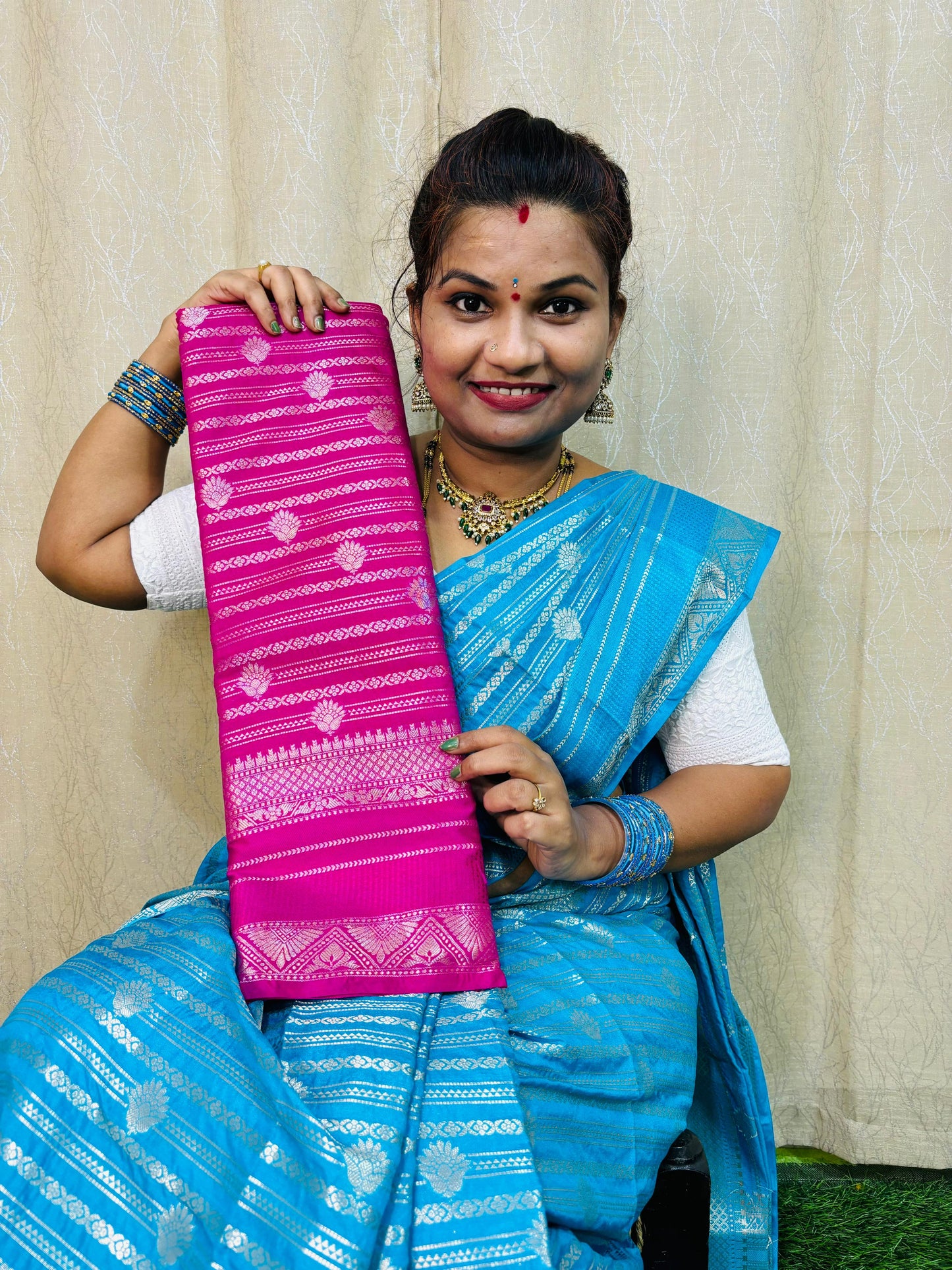 Warm Banarasi Pattu with blouse