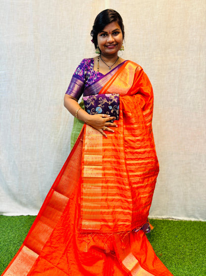 Moonga Pattu Saree