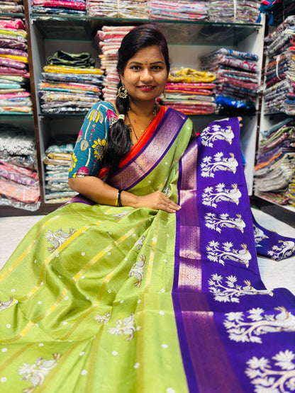 Uppada Green Apple Saree