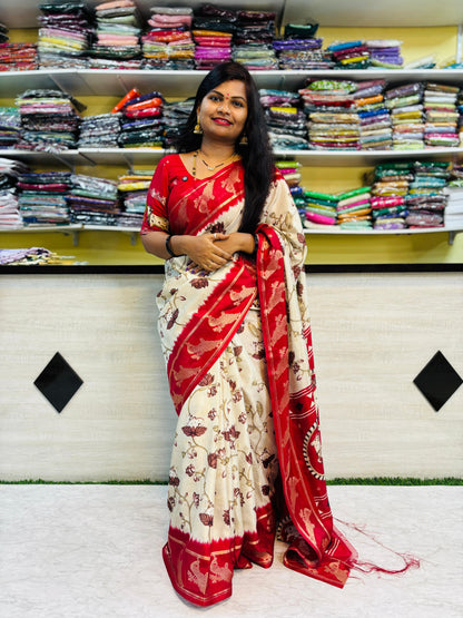 Pastel Pichwai peacock Borders 
Price-780/-