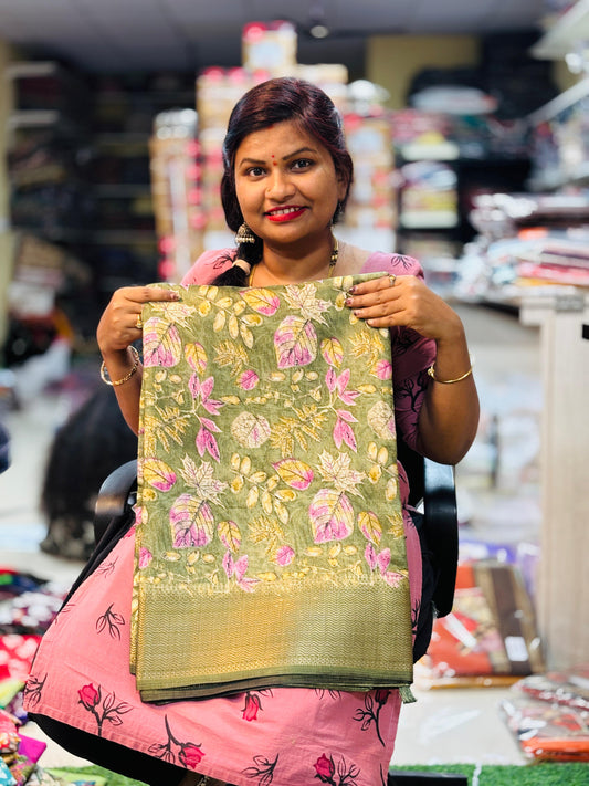 Crepe Silk Sarees ( unstitched )