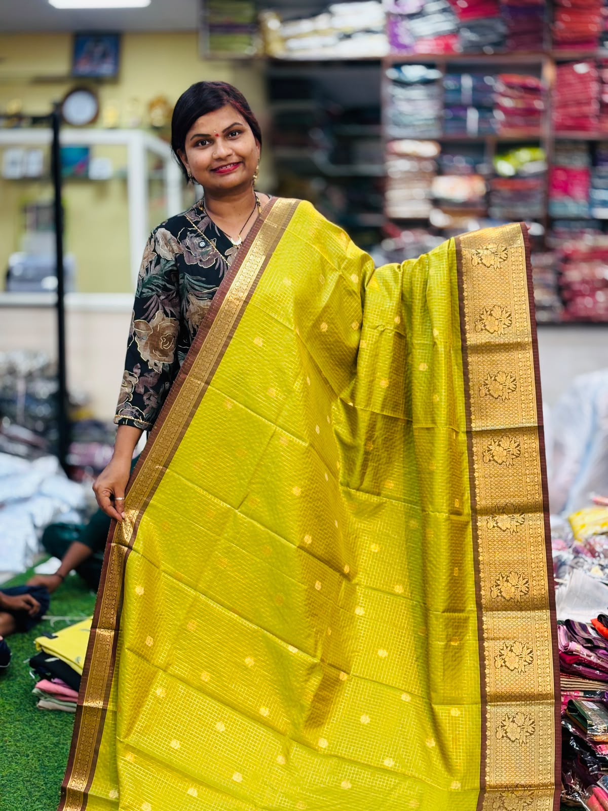 Vintage Semi Kanchi Mysore Crepe Sarees