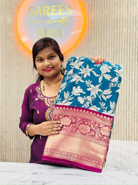 Premium Floral Kanchi Silk Saree