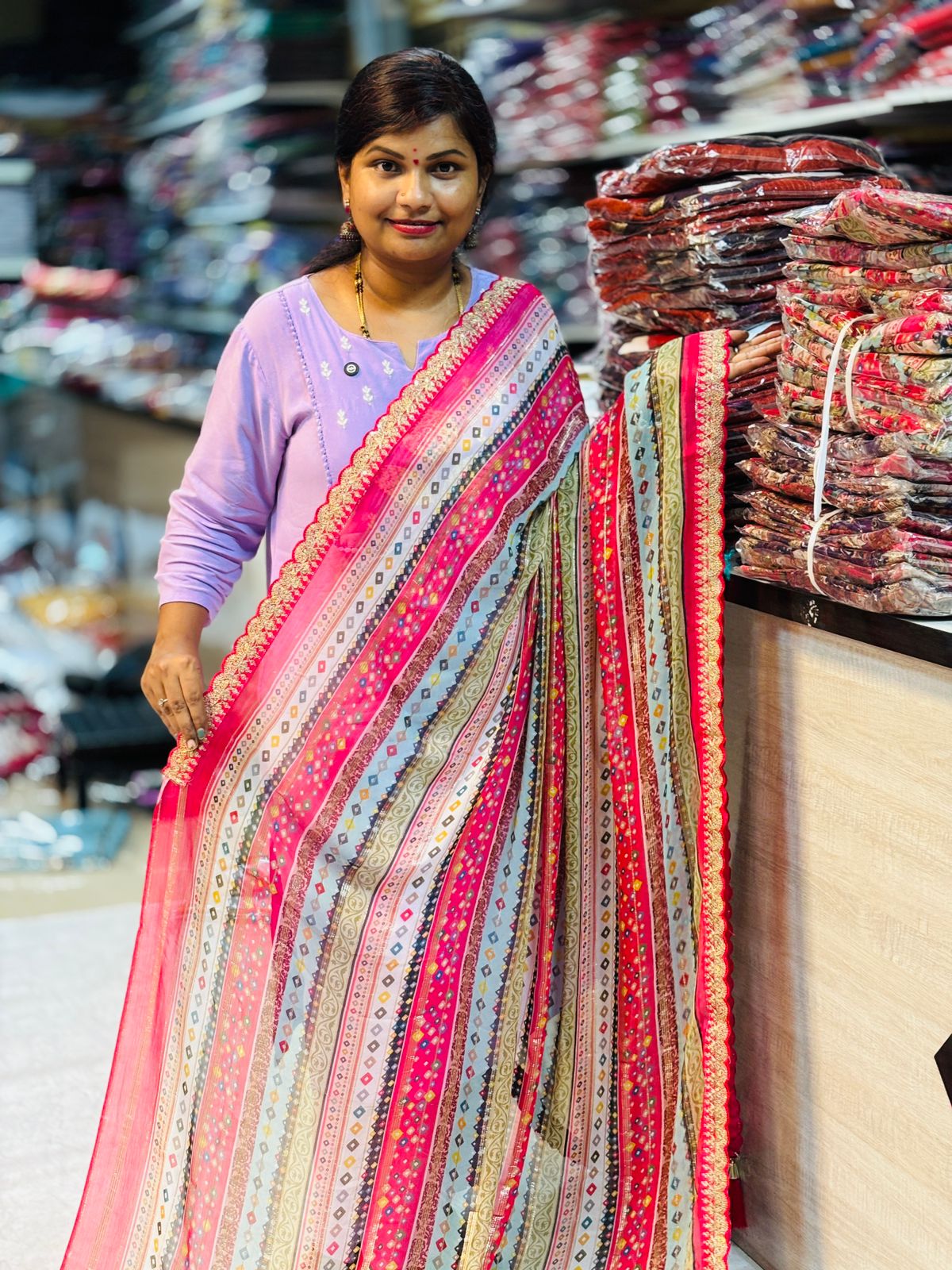 Premium Chinnon Laya Saree