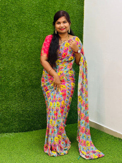 Azrak crepe sarees